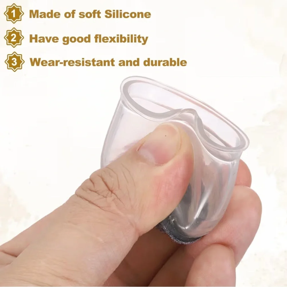 16Pcs Chair Leg Floor Protectors, Silicone Furniture Pads Non-Slip (3/4”  1-1/8”
